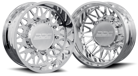 Dually Wheels The Mesh Forged 22x8.25 10x225 Polished SS Fronts 05-10 Ford 15-25 F-450/F-550 Dodg...