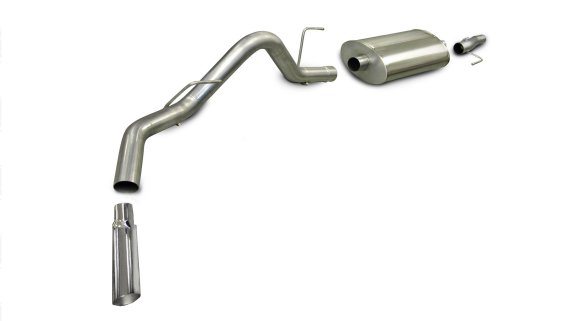3.0 Inch Cat-Back Sport Single Side Exit Exhaust 4.0 Inch Slash Cut Polished Tip 09-10 Ford F150 ...