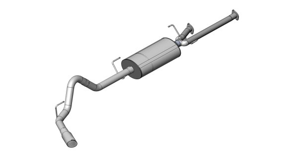 3.0 Inch Cat-Back Sport Single Side Exit Exhaust 4.0 Inch Slash Cut Polished Tip 11-Present Toyot...