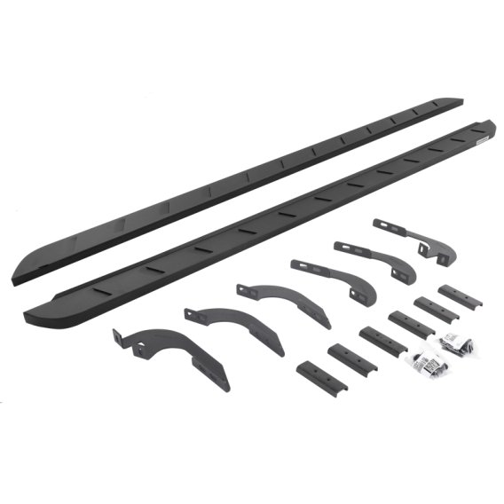 Go Rhino-63444568SPC-RB10SlimLine Running Boards W/Mounting Brackets Kit-TextBlk