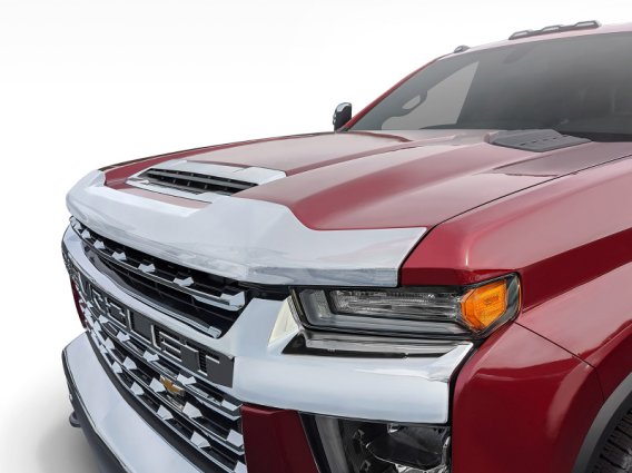 Auto Ventshade 622187 Aeroskin Flush Mount Chrome Hood Protector for 2020-2024 Chevrolet Silverad...