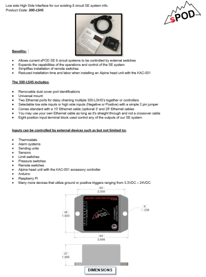 **Discontinued**Low Side High Side Interface sPOD