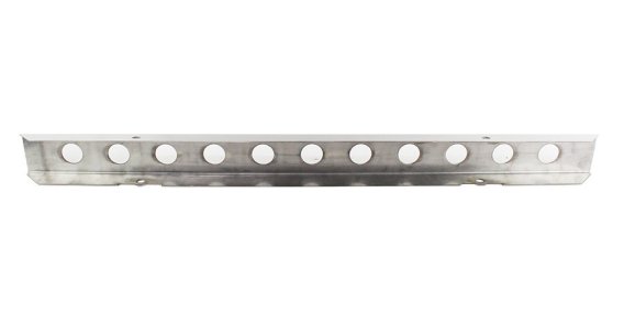 Jeep YJ 54 Inch Front Bumper with holes (No License Plate Holes) 87-95 Wrangler TJ Polished Silve...