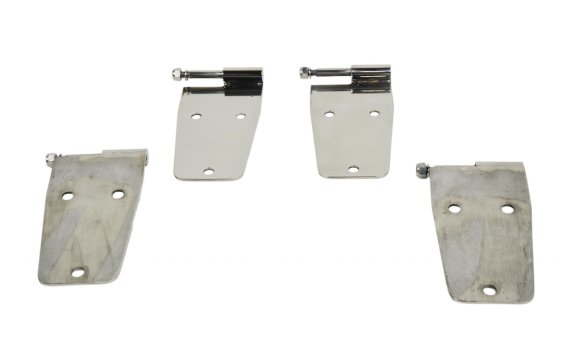 Jeep CJ/YJ Hardtop Door Hinge Set Without Mirror Holes 4 Pieces 76-93 CJ and Wrangler YJ Polished...