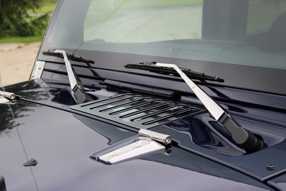 Jeep JK Hood Vent 07-18 Wrangler JK Polished Silver Kentrol