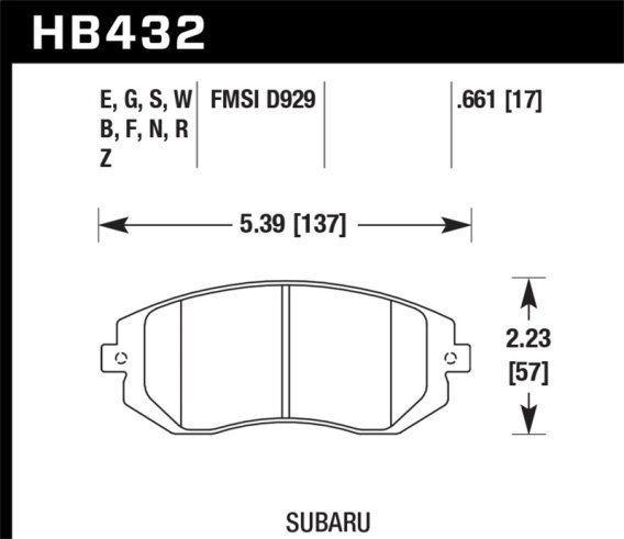 HAWK HPS Brake Pad Sets