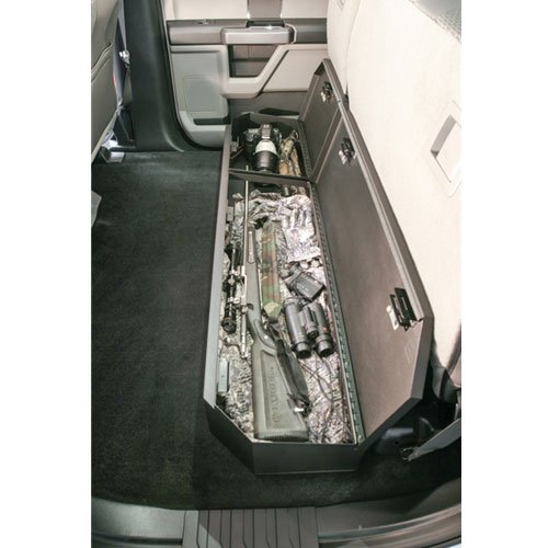 Rear Underseat Lockbox 15-22 F-150 17-22 F-250/350/450 Super Duty w/ Crew Cab w/o Floor Mounted S...