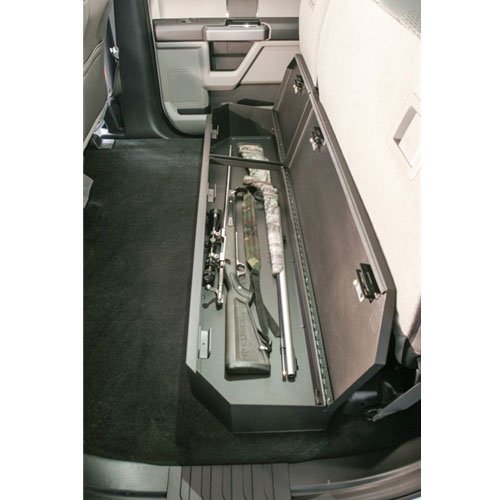 Rear Underseat Lockbox 15-22 F-150 17-22 F-250/350/450 Super Duty w/ Crew Cab w/o Floor Mounted S...