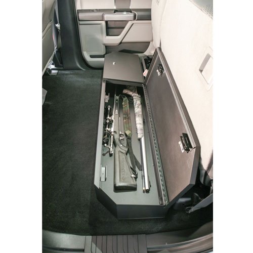 Rear Underseat Lockbox 15-22 F-150 17-22 F-250/350/450 Super Duty w/ Crew Cab w/o Floor Mounted S...