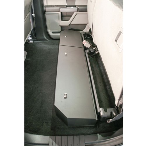 Rear Underseat Lockbox 15-22 F-150 17-22 F-250/350/450 Super Duty w/ Crew Cab w/o Floor Mounted S...