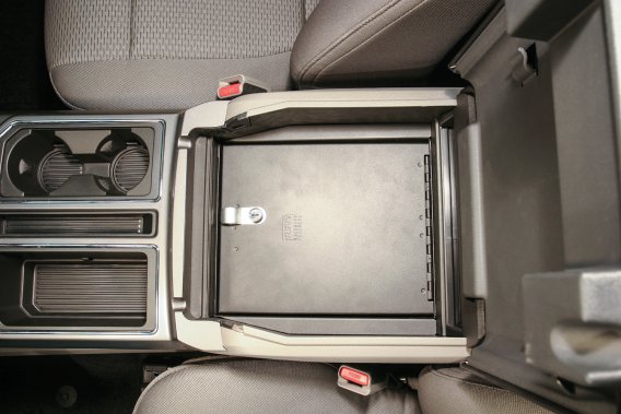 Console Safe 15-22 F-150 / 17-22 F-250/350 Super Duty w/ Flow-Thru Console Black Sandard Key Tuff...