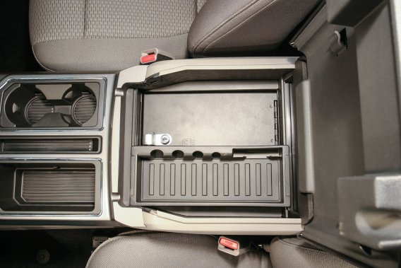 Console Safe 15-22 F-150 / 17-22 F-250/350 Super Duty w/ Flow-Thru Console Black Sandard Key Tuff...