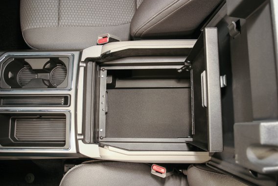 Console Safe 15-22 F-150 / 17-22 F-250/350 Super Duty w/ Flow-Thru Console Black Sandard Key Tuff...