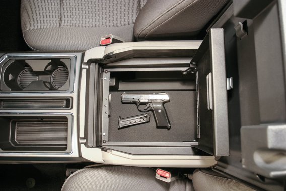 Console Safe 15-22 F-150 / 17-22 F-250/350 Super Duty w/ Flow-Thru Console Black Sandard Key Tuff...