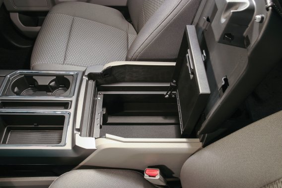 Console Safe 15-22 F-150 / 17-22 F-250/350 Super Duty w/ Flow-Thru Console Black Sandard Key Tuff...