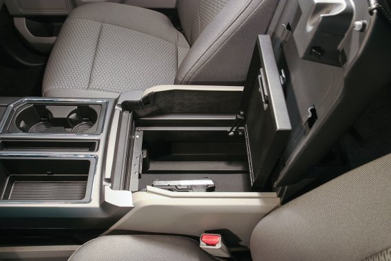 Console Safe 15-22 F-150 / 17-22 F-250/350 Super Duty w/ Flow-Thru Console Black Sandard Key Tuff...