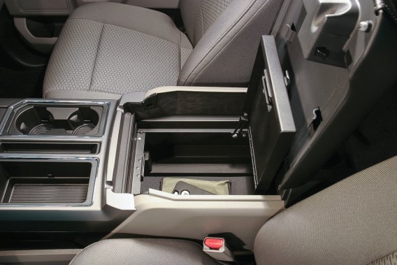 Console Safe 15-22 F-150 / 17-22 F-250/350 Super Duty w/ Flow-Thru Console Black Sandard Key Tuff...