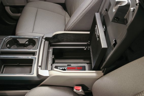 Console Safe 15-22 F-150 / 17-22 F-250/350 Super Duty w/ Flow-Thru Console Black Sandard Key Tuff...