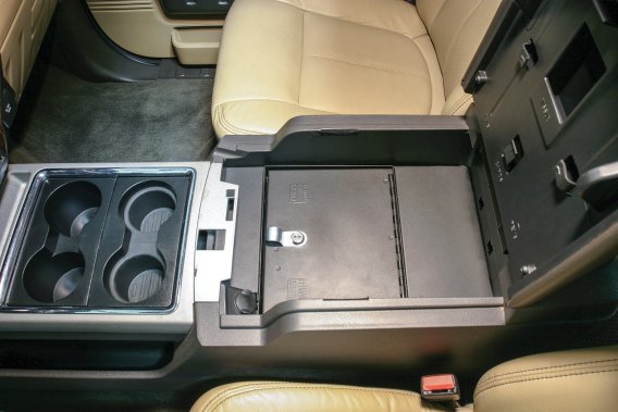 Console Safe - 11-16 F-250/350/450/550 Super Duty w/ Flow-Thru Console Black Tuffy Security Produ...