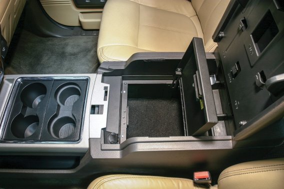 Console Safe - 11-16 F-250/350/450/550 Super Duty w/ Flow-Thru Console Black Tuffy Security Produ...
