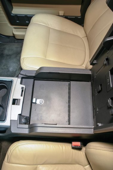 Console Safe - 11-16 F-250/350/450/550 Super Duty w/ Flow-Thru Console Black Tuffy Security Produ...