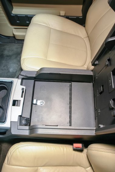 Console Safe - 11-16 F-250/350/450/550 Super Duty w/ Flow-Thru Console Black Tuffy Security Produ...