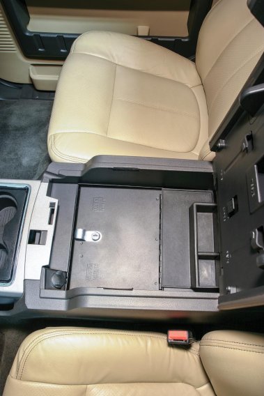 Console Safe - 11-16 F-250/350/450/550 Super Duty w/ Flow-Thru Console Black Tuffy Security Produ...
