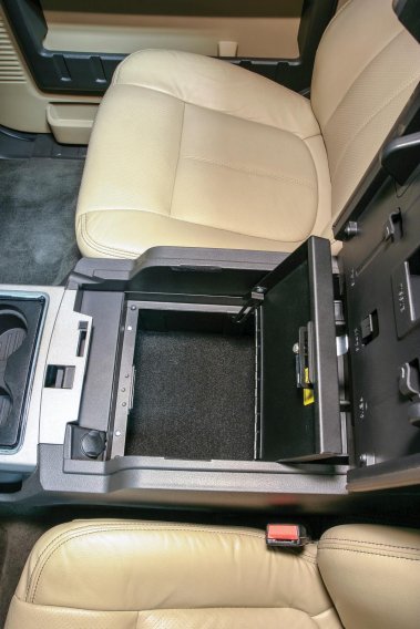 Console Safe - 11-16 F-250/350/450/550 Super Duty w/ Flow-Thru Console Black Tuffy Security Produ...