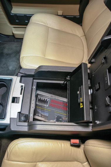 Console Safe - 11-16 F-250/350/450/550 Super Duty w/ Flow-Thru Console Black Tuffy Security Produ...