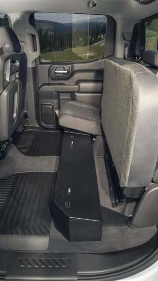 Rear Underseat Lockbox 19-22 Silverado/Sierra 1500 {19 New Body Style} / 20-21 2500HD/3500HD w/ C...