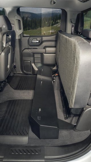 Rear Underseat Lockbox 19-22 Silverado/Sierra 1500 {19 New Body Style} / 20-21 2500HD/3500HD w/ C...