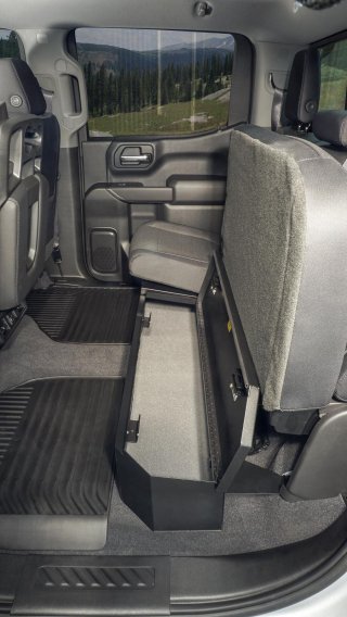 Rear Underseat Lockbox 19-22 Silverado/Sierra 1500 {19 New Body Style} / 20-21 2500HD/3500HD w/ C...