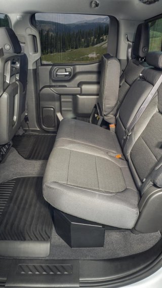Rear Underseat Lockbox 19-22 Silverado/Sierra 1500 {19 New Body Style} / 20-21 2500HD/3500HD w/ C...