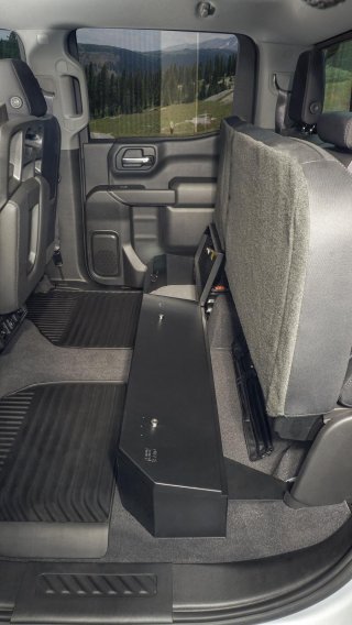Rear Underseat Lockbox 19-22 Silverado/Sierra 1500 {19 New Body Style} / 20-21 2500HD/3500HD w/ C...
