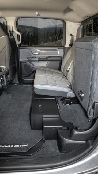 Rear Underseat Lockbox 19-22 Ram 1500 w/ Crew Cab Black Tuffy Security Products