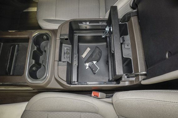 Console Safe 19-22 Silverado/Sierra 1500 {19 New Body Style} w/ Flow-Thru Console Black Tuffy Sec...