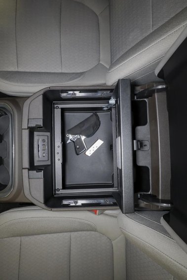 Console Safe 19-22 Silverado/Sierra 1500 {19 New Body Style} w/ Flow-Thru Console Black Tuffy Sec...