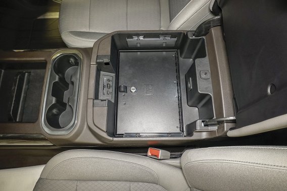 Console Safe 19-22 Silverado/Sierra 1500 {19 New Body Style} w/ Flow-Thru Console Black Tuffy Sec...