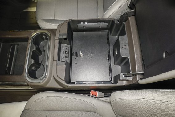 Console Safe 19-22 Silverado/Sierra 1500 {19 New Body Style} w/ Flow-Thru Console Black Tuffy Sec...