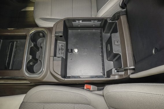 Console Safe 19-22 Silverado/Sierra 1500 {19 New Body Style} w/ Flow-Thru Console Black Tuffy Sec...