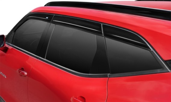 Auto Ventshade 896081 Low Profile Dark Smoke Ventvisor Side Window Deflector, 6-Piece Set for 19-...