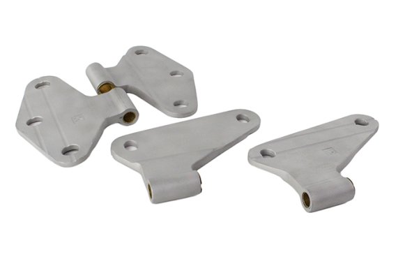 Jeep JK Body Door Hinge Set 4 Pieces 2 Door 07-18 Wrangler JK Bare Grey Kentrol