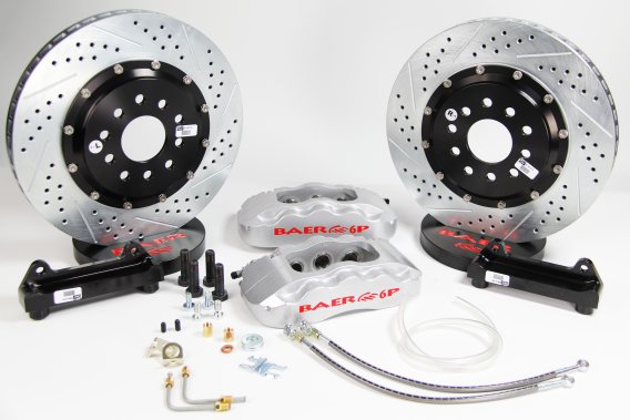 Pro Plus Brake System Front 12-17 Dodge Challenger Charger And Chryler 300C Non-SRT-8 Models Silv...