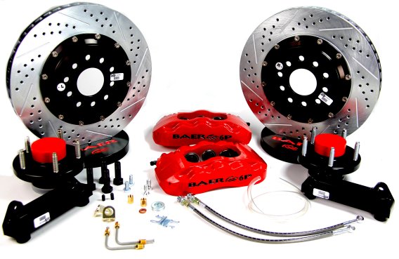 Pro Plus Brake System Front Ford Mustang II Spindles (Also Fits Heidts Mustang II Spindles) Red 1...