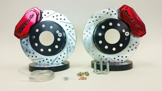 Brake System 11.625 Inch Front SS4+ Deep Stage Drag Race Fire Red BAER Brakes