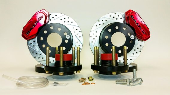 Brake System 11.625 Inch Front SS4+ Deep Stage Drag Race Fire Red BAER Brakes