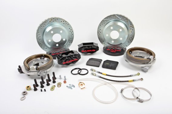Brake System 12 Inch Rear SS4 with Park Brake Black 65-69 Lincoln Continental BAER Brakes