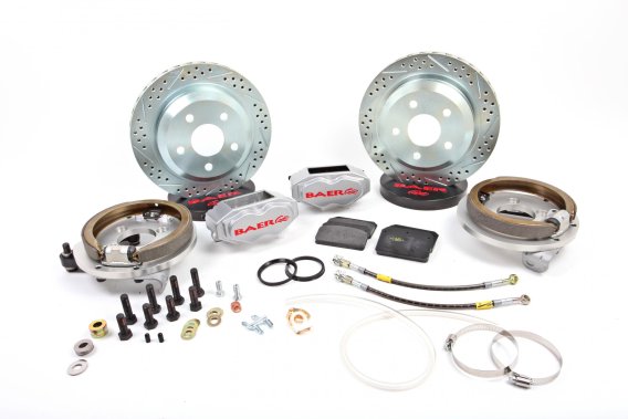 Brake System 12 Inch Rear SS4 with Park Brake Silver 65-69 Lincoln Continental BAER Brakes
