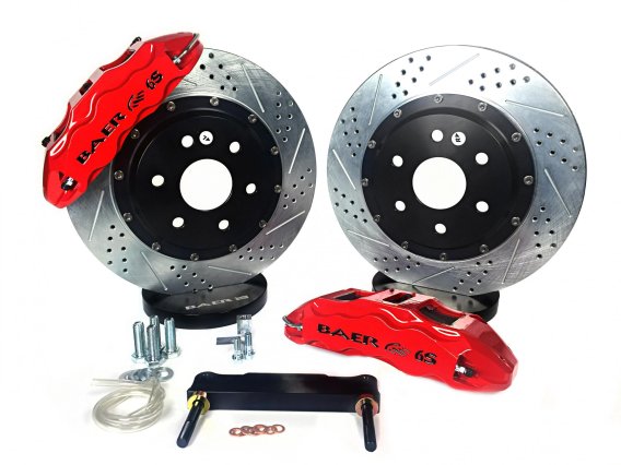 Brake System 14 Inch Front Extreme+ Red 84 GM Y Body BAER Brakes