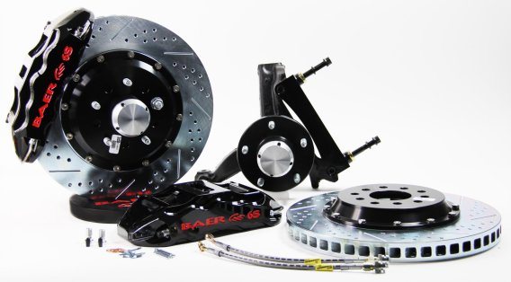 Brake System 14 Inch Front Extreme+ Black 70-81 GM F Body Modified Drop Spindles BAER Brakes